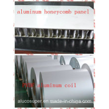 PVDF de plata de color bobina de aleación de aluminio para panel de panal de nido de abeja de aluminio